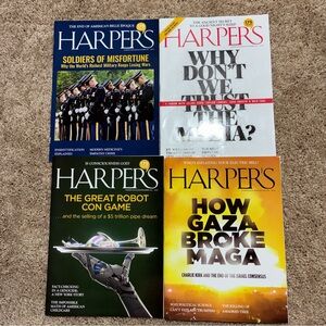 HARPER’S MAGAZINE Lot Of 4 Oct 25 To Jan 26 Issues For Collectors
